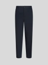 Etro , Stretch Cotton Trousers, Man, Navy Blue, Size 60 In Navy Blue