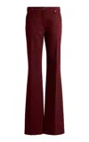 Etro Stretch High-rise Flared Jeans In Burgundy