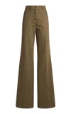 Etro Stretch High-rise Flared Jeans In Olive