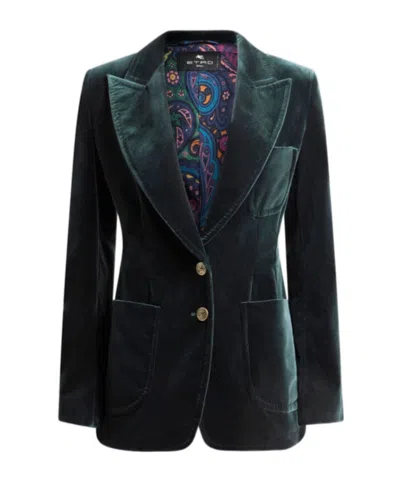 ETRO ETRO STRETCH VELVET JACKET