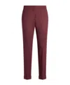 Etro Stretch Wool Pants In Red