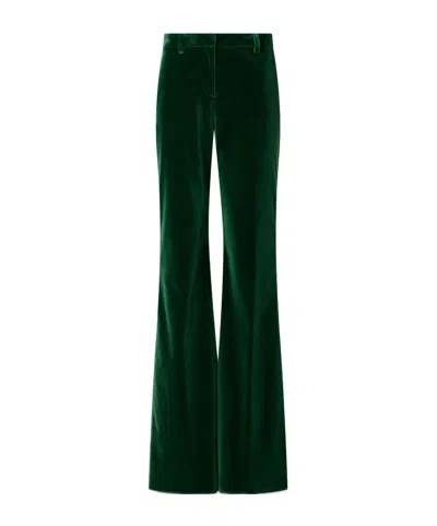 Etro Stretch-cotton Velvet Flared Pants In Black