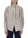 Etro Women's Blouse With Stripe Pattern Shirt | Size 38 | Wria0006 In Multicolor