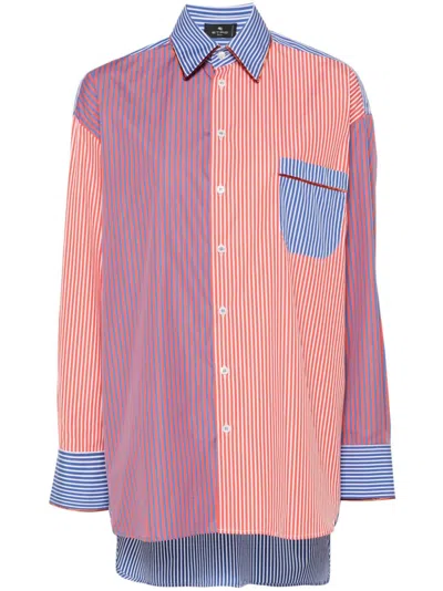 ETRO STRIPE-PATTERN COTTON SHIRT