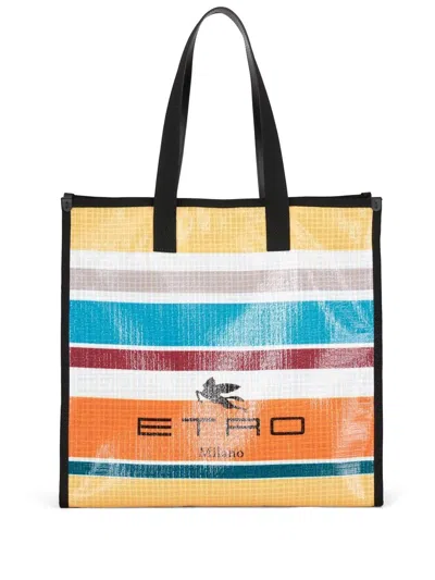 ETRO STRIPE-PRINT TOTE BAG