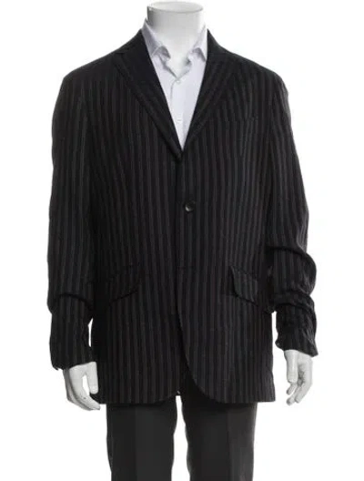 Pre-owned Etro Striped Blazer In Blue
