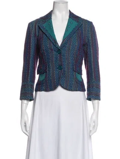 Pre-owned Etro Striped Blazer In Blue