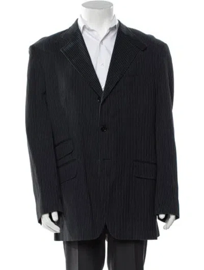 Pre-owned Etro Striped Blazer In Gray