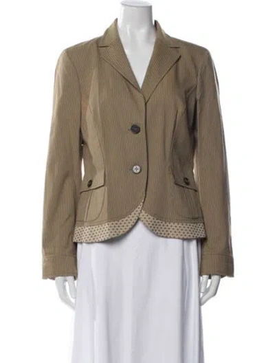 Pre-owned Etro Striped Blazer In Green