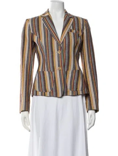 Pre-owned Etro Striped Blazer In Multicolor