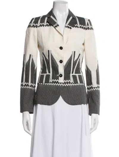 Pre-owned Etro Striped Blazer In White