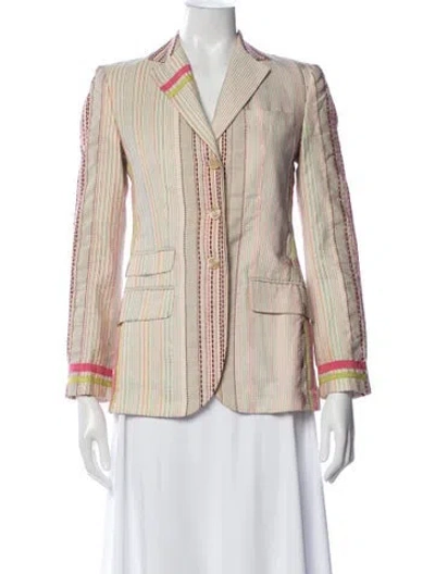 Pre-owned Etro Striped Blazer In White