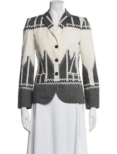 Pre-owned Etro Striped Blazer In White