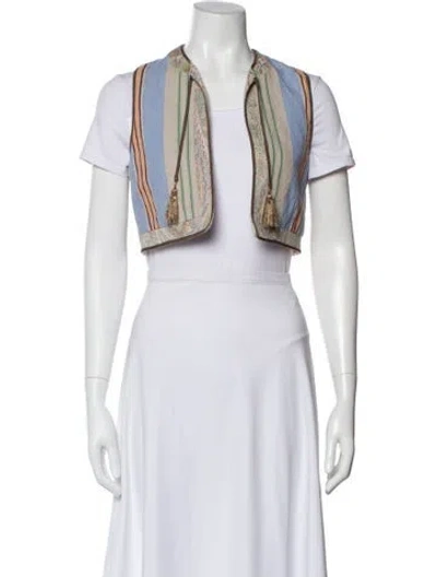 Pre-owned Etro Striped Bolero In Neutral