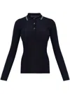 Etro Striped-border Polo Jumper In Blue