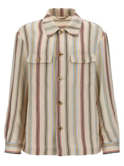 ETRO ETRO STRIPED BUTTONED OVERSHIRT