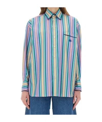 ETRO ETRO STRIPED BUTTONED SHIRT