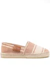 Etro Striped Canvas Espadrilles In Neutral