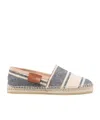 Etro Beige Blue Stripe Detailing Slip-on Shoes In Nude