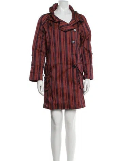 Pre-owned Etro Striped Coat In Blue