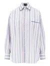 Etro Striped Cotton Shirt In White