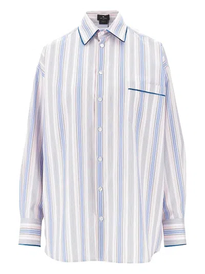 ETRO STRIPED COLLAR SHIRT
