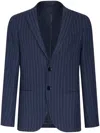 Etro Men's Basic Knit Blazer In Blue