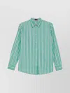 Etro Back Slit Striped Cotton Shirt