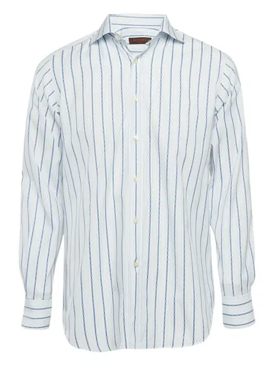 Pre-owned Etro Striped Cotton Shirt In Blue