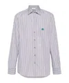 Etro Striped Cotton Shirt In Pink