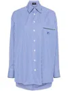 ETRO STRIPED COTTON SHIRT WITH EMBROIDERED LOGO