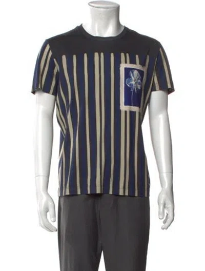 Pre-owned Etro Striped Crew Neck T-shirt In Multi