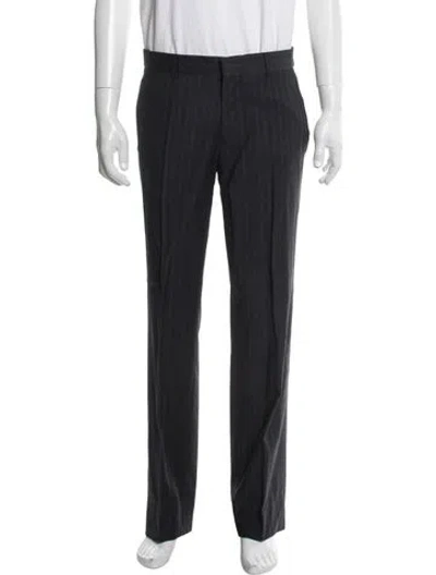 Pre-owned Etro Striped Dress Pants In Gray