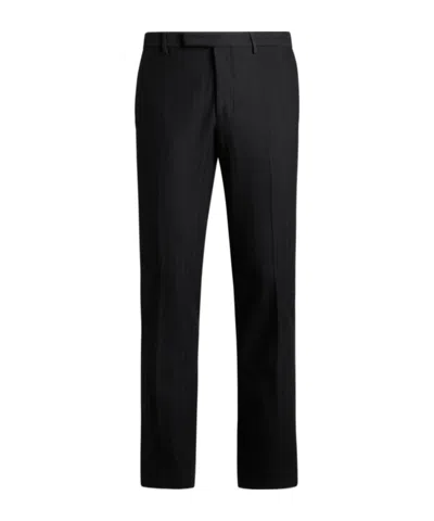Etro Striped-effect Jacquard Evening Trousers In Black