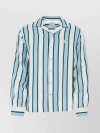 ETRO STRIPED EMBROIDERY VISCOSE BLEND SHIRT