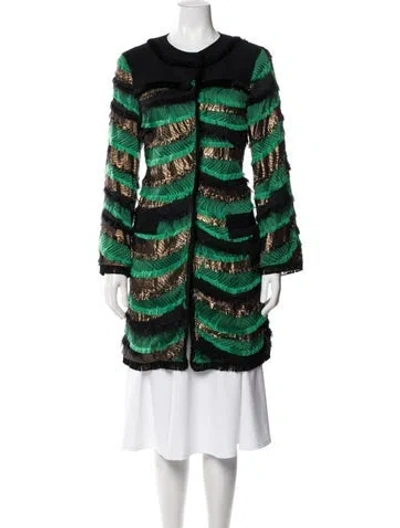 Pre-owned Etro Striped Evening Jacket In Green