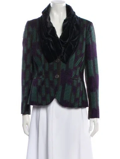 Pre-owned Etro Striped Evening Jacket In Purple