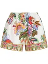 ETRO STRIPED FLORAL SHORTS FOR WOMEN