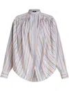 Etro Women Blouse With Stripe Pattern In Blue