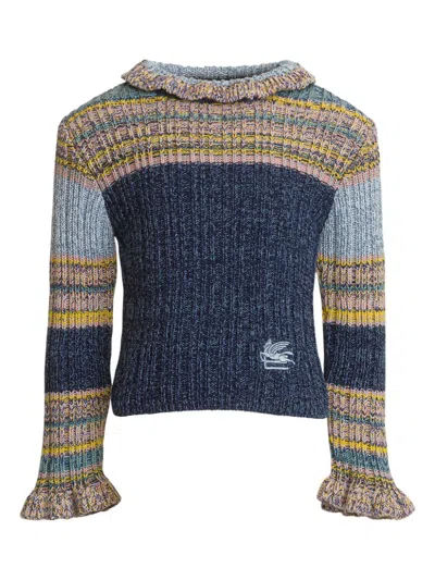 Etro Kids' Striped Jumper In Blue