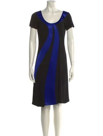 Pre-owned Etro Striped Knee-length Dress In Black