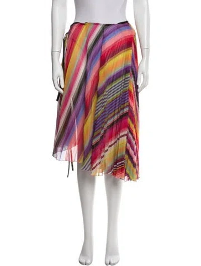 Pre-owned Etro Striped Knee-length Skirt In Multi