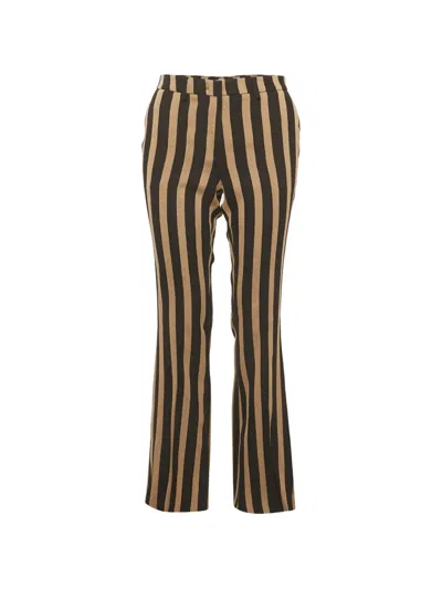 Pre-owned Etro Striped Knit Trousers In Black