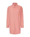 Etro Women Cotton Shirt With Frontal Logo Embroidery In Pink
