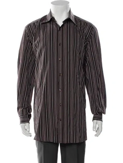 Pre-owned Etro Striped Long Sleeve Dress Shirt In Multi