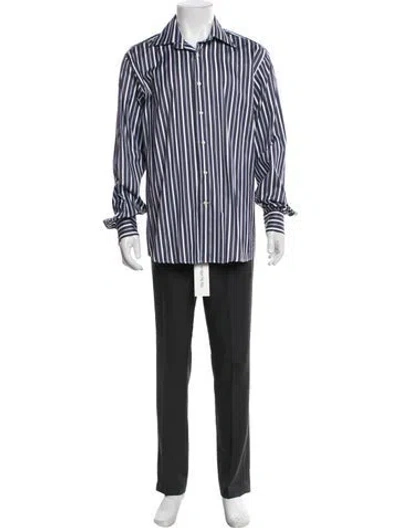 Pre-owned Etro Striped Long Sleeve Dress Shirt In Multi