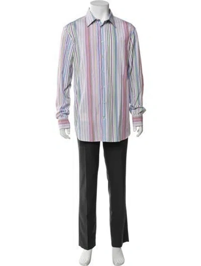 Pre-owned Etro Striped Long Sleeve Shirt In Multi