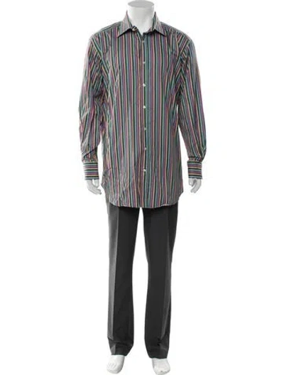 Pre-owned Etro Striped Long Sleeve Shirt In Multi