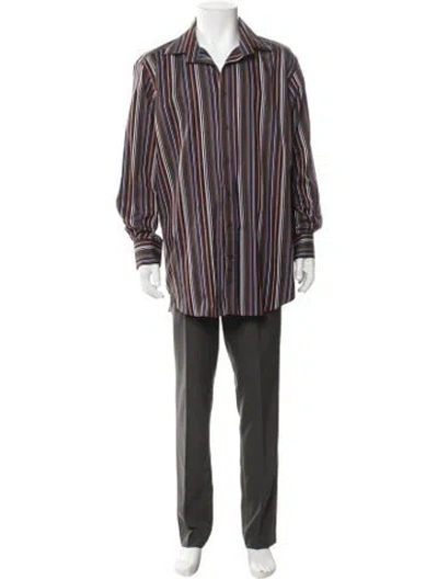 Pre-owned Etro Striped Long Sleeve Shirt In Multi