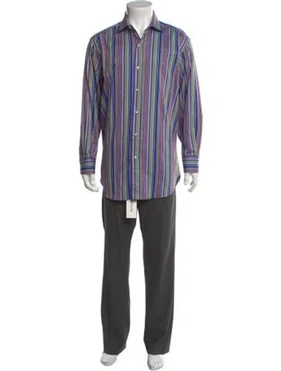 Pre-owned Etro Striped Long Sleeve Shirt In Multi